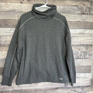 Under Armour Women's Small Gray Funnel Neck Pullover Sweatshirt